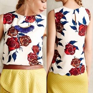 Anthropologie Darling Floral Botannica Blouse